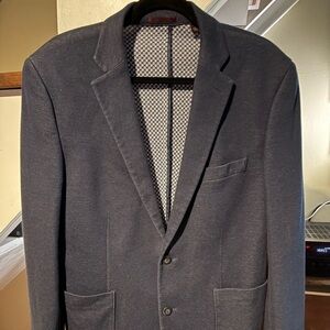 Johnston & Murphy Navy Knit Blazer Sport Coat Size Small